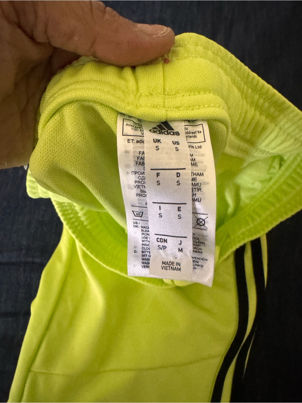 adidas unisex Neon Yellow Athletic Shorts